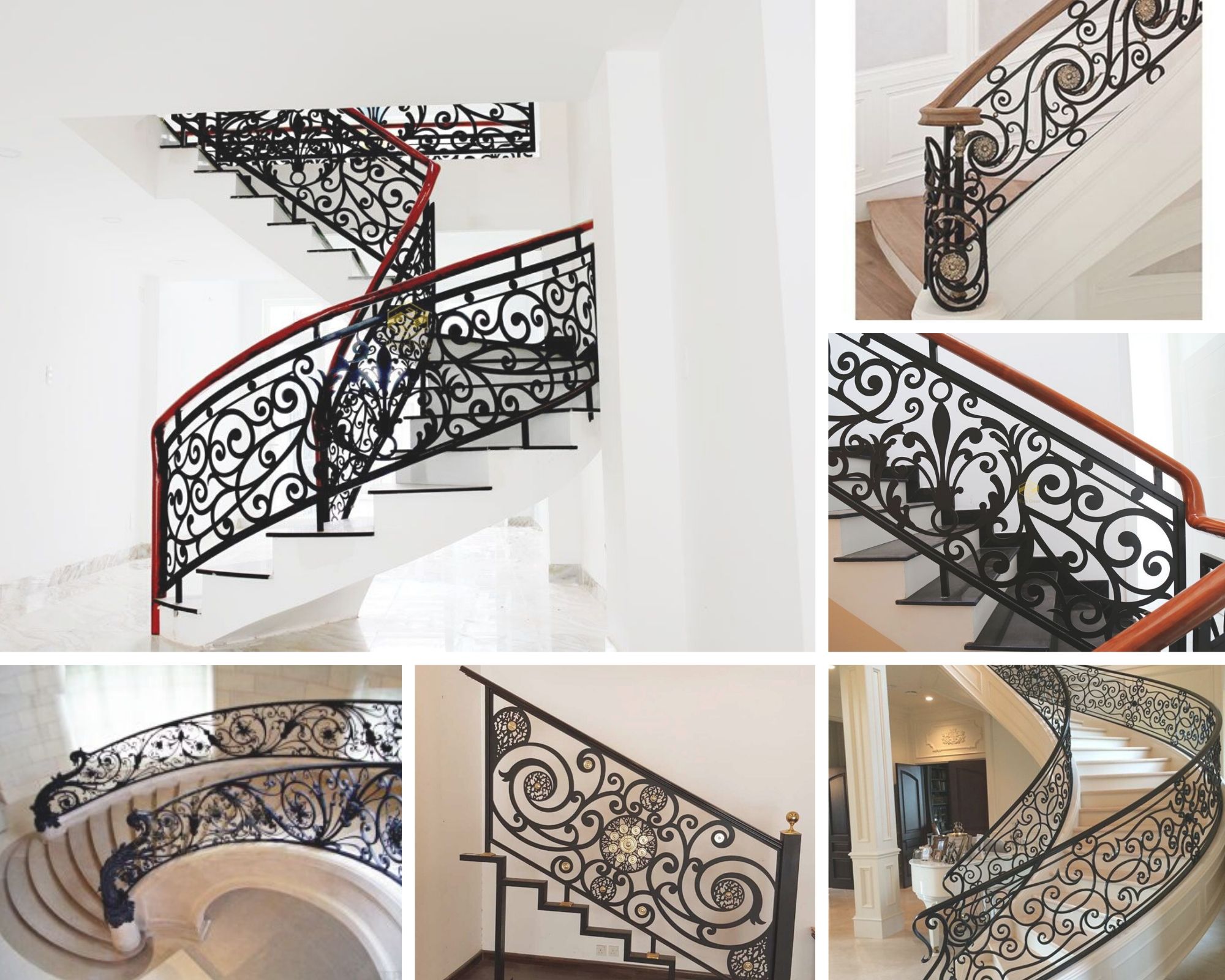 Mẫu lan can cầu thang sắt nghệ thuật đẹp 15