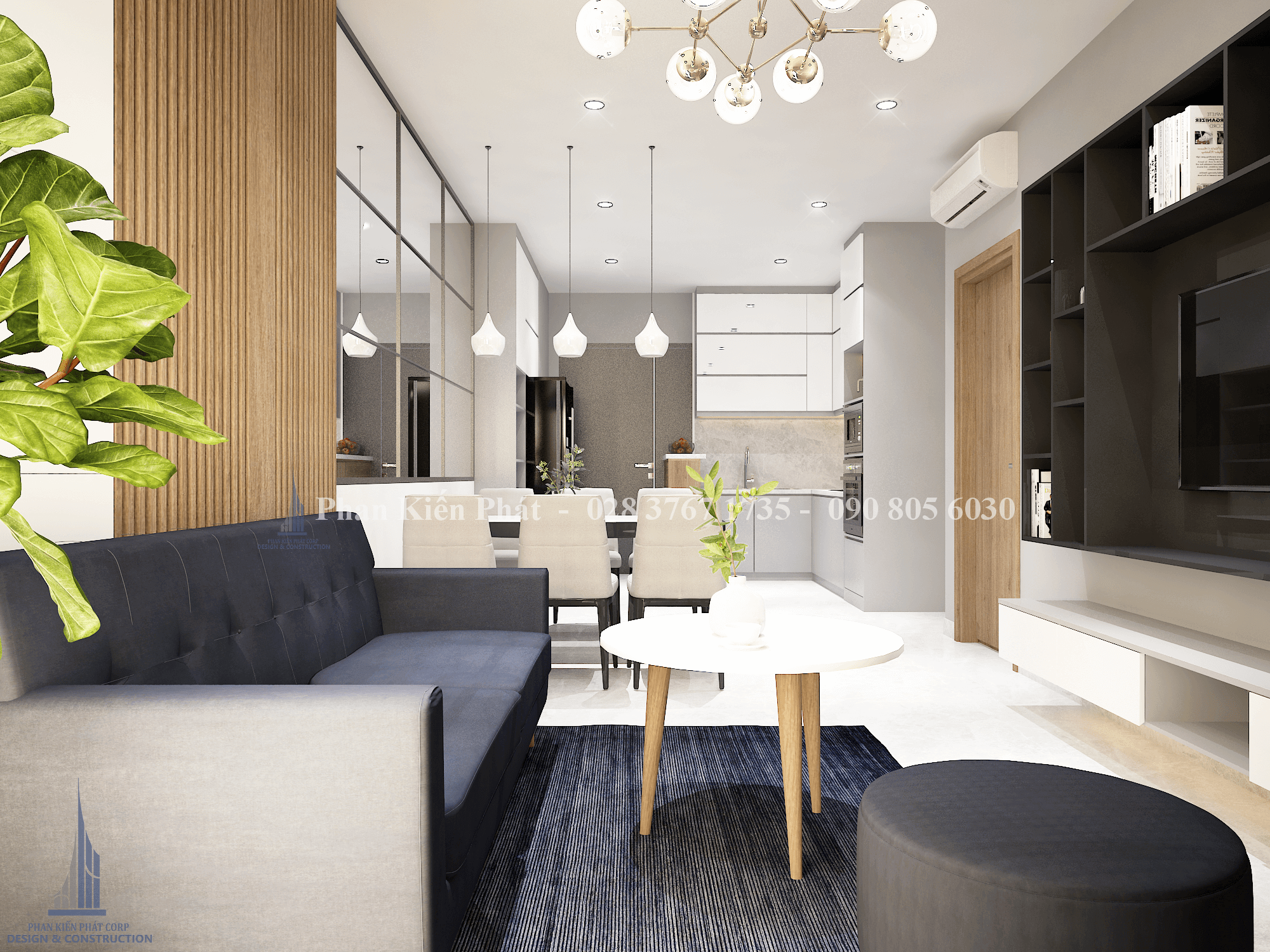 100 Mẫu thiết kế nội thất chung cư 3 phòng ngủ đẹp xu hướng năm 2022