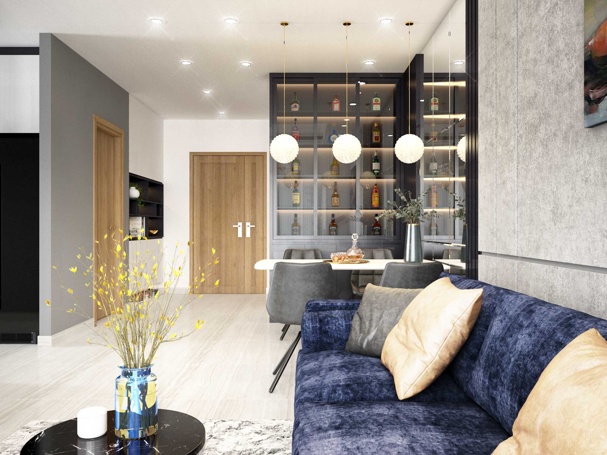 Thiet Ke Noi That Phong Khach Bep 5