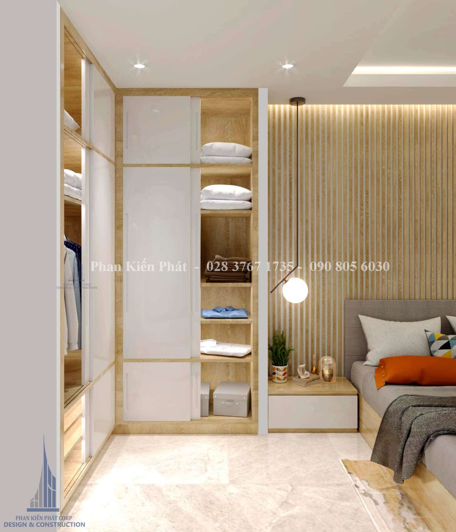 Chia sẻ kinh nghiệm thi công nội thất theo yêu cầu như nhà phố, biệt thư, căn hộ theo yêu cầu của chủ đầu tư 24 Thiet Ke Noi That Phong Ngu Master Anh Hung Binh Tan 3 Tkxdnd